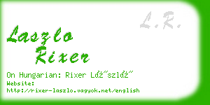 laszlo rixer business card